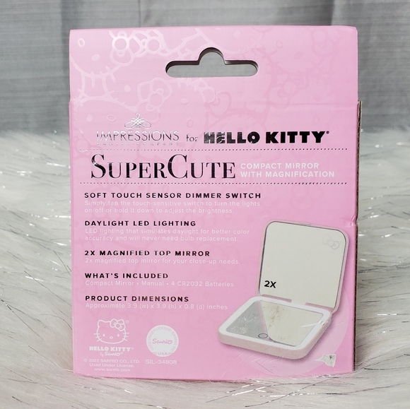 IMPRESSIONS FOR HELLO KITTY pink super cute compact mirror - Picture 5 of 5